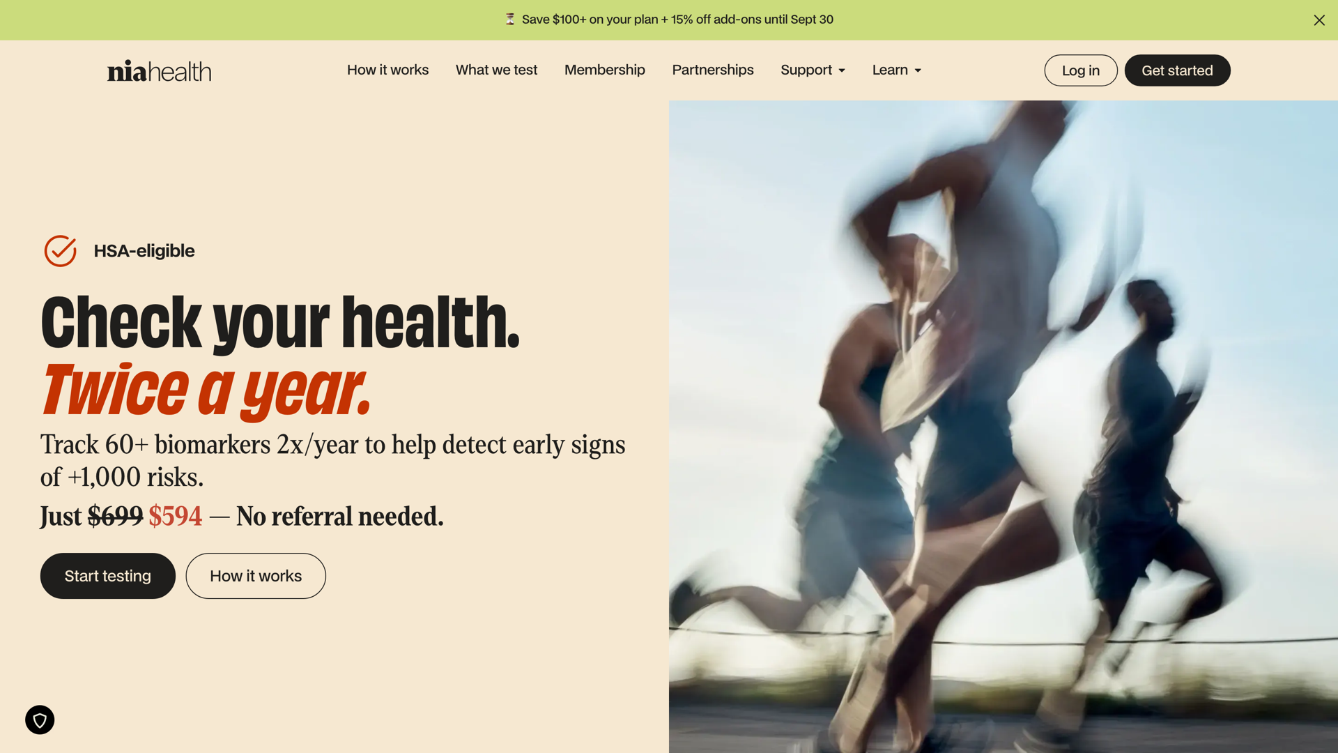 Proactive Health Testing Platform interface